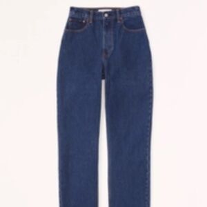 Abercrombie & Fitch Women's Straight Leg Jeans - Dark Blue